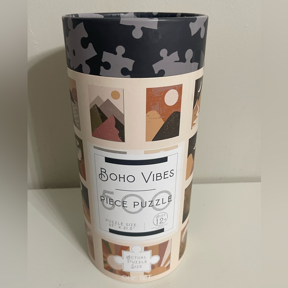 NWT Boho Vibes‎ 500-Piece Puzzle - Earth Tones 27” X 21.5”
